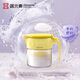 Jue element glass sealed moisture-proof seasoning box kitchen seasoning bottle jar household seasoning jar with spoon 350ml cream white