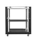 Tuteng W65/66 Netzwerkschrankschalter Router 6U/9U/12U/15U22U0,3 Meter 0,45 Meter 0,6 Meter W6622 Schwarzes Glas Tür 600*600*1200
