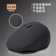 Muchiston middle-aged and elderly men's winter warm plus velvet ear protection peaked cap old man dad grandfather men's forward hat gray L hat circumference (59-60)