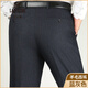 Classic car trousers for men in autumn and winter, thick middle-aged and free ironing loose high waist straight wool suit pants for middle-aged and elderly dad men's clothing 9908 rich gray 34 (2 feet 7)