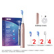 Saijia Intelligent Electric Toothbrush Adult Flagship Travel Portable Gum Protection Brush for Boys Birthday Gift March 8th Goddess Day Gift Sense Plus Titanium Powder (With 8 Brush Heads + Portable Box)