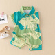 迪士尼（Disney）品牌童装婴儿衣服夏季薄款短袖连体衣新生儿夏装哈衣满月可爱爬服 6191 黄色 80cm