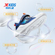 XTEP children's shoes, boys and older children's Velcro fashion sports running shoes, dark blue/XTEP white, size 35