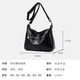 XUEAIDAISHU (XUEAIDAISHU) Women's Genuine Leather Shoulder Bag 2025 New Middle-aged and Old Mother Bag 40 Years Old 50 Women's Bag Crossbody Bag 60 Mother Gift Black Gift Box + Gift Bag + Hand Bag Card Holder