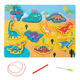 Children's wooden double-sided multi-functional matching board, rope drawing board, children's fishing string jewelry toy, marine biological model