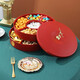 Jiadelang Fuzi light luxury dried fruit tray dried fruit box five-quarters wedding and moving to the living room festive dried fruit tray box usually living room high-end ornaments with lid retail storage box Xiaolu double-layer fruit tray-red