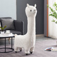 Mantenga linda alpaca montura muñeca taburete asiento animal muñeca con ruedas regalo de cumpleaños de juguete de lujos de lujo para mujeres para mujeres con estilo de polea de naranja desgarrable 1.12m