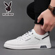 Playboy Men's Shoes 2024 Осенью Новая подлинная кожаная дышащая спорт и повседневная белая туфли мужская мягкая подошва Тренд 671 Белый 39 [Стандартный размер спортивной обуви]