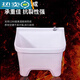 Mop pool balcony small ceramic washing mop pool desk-controlled mop pool household bathroom square automatic drain 34 cm manual drain (see picture 2)