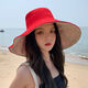 Jiufeng Senior 2023 Nouveau Summer Sun Protection Soleil Soleil Feme Feme Fisherman Big Brim Double-Side Wear Protection Chapeau de plage Hat d'orange + Rice Big Brim Double-côté Wear M (56-58 cm)