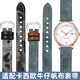 Fannu adaptiert an Casio Sheen Series Uhrengurt für Frauen She-4540/4539/1391/4048 Tie-Dye-Retro-Denim-Leder-Lederband 14mm (E46) Hellblau- (K7) Gold Butterfly Schnalle 14mm