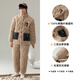 
Little Love Song Coral Fleece Men's Pajamas in winter three-layer cotton jacket thickened and velvet can be worn outside in winter home clothes and warm suit MFBD12242 Men's Clothing L Men/Height 170-175 Weight 120-130