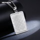 Miss JuJu pt950 platinum pendant platinum necklace pendant boutique 3D relief Guan Gong men's large tag pendant customized 16-18g + delivery black leather rope
