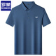 
ROMON Middle-aged mulberry silk short-sleeved T-shirt, male middle-aged daddy summer casual loose breathable POLO shirt, male 9859 black M 165