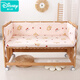 Disney baby bed surround one-piece cotton anti-collision fence barrier children's splicing bed surround soft bag can be detachable and washed custom-made Happy little dinosaur bed surround [height 40cm] Length 150cm