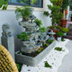 Shengyaqi rockery waterfall self-circulating flowing water landscape fish pond tank balcony terrace courtyard garden outdoor feng shui wheel landscaping 5010[19070155CM high]