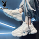Playboy (PLAYBOY) daddy shoes men's shoes 2025 summer shoes men's casual shoes men's thick sole height-enhancing breathable sports shoes white 42
