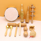 XingBeixiang Kindergarten Orff Percussion Instrument Manuel Ensemble de journaux d'enseignement Aids Board de haut-parleur Sand Hammer Tambourine Triangle Double Iron En haut-parleur Small Musical Musical Instrument Log 13 pièces (sac de rangement)
