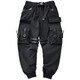 VIP flight trendy brand overalls men's loose multi-pocket casual pants spring and autumn thin sports trousers leggings functional wind paratrooper pants black 2XL