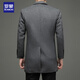 Lomon Wool Coat Men's Casual Business Formal Clothes Wool Coat Jacket LL1931 Gray XL