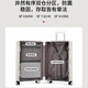 Eman's suitcase front open cover aluminum frame trolley case multi-functional suitcase password box large capacity box boarding case luggage dark gray [thickened embedded] 24-inch [USB+ cup holder+side hook]