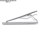 North Martin High-End-Krawatte Clip Herren Business Anzug Bräutigam Hochzeit einfaches Shirt Clip Silber