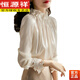 Hengyuanxiang 2023 Spring New Arrival Chiffon Shirt Counter Withdrawal Last Single Women's Chiffon Shirt Top Long Sleeve Shirt Shirt Off-white In Stock High-end Quality M High-End Quality
