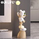 Ole's Shi Lai Run Violent Bear Floor-standing Decoration Light Luxury Living Room TV Cabinet Sofa Next Decoration Housewarming Gift Violent Bear + Shi Lai Run Base Height 149CM
