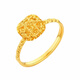 QMXD gold ring women's sugar cube ring ring women's imitation sand gold will not fade for a long time 520 birthday gift for girlfriend sugar cube ring
