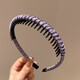 BARY REEF 2024 new style headband for women's face wash, special toothed anti-slip hairpin for hair, traceless broken hair braided headband, black - braided toothed hairband