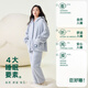 Anzhiban Companion Pet Antistatic Couple Pajamas Autumn and Winter Snowflake Velvet Casual Solid Color Hooded Men's and Women's Home Clothes Linwulan M
