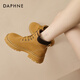 Daphne botas Martin de suela gruesa para mujeres en primavera y otoño 2023 botas de trabajo retro amarillo 38