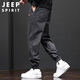 JEEP SPIRIT吉普休闲裤男春夏季韩版束脚裤子男士宽松工装裤 灰色 XL