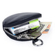 Billetera de monedas de cuero de cuero de Sharelove Bolsa redonda de almacenamiento redonda de mini mini bolsillo de monedas de alumno portátil colgante colgante creativo de vaca negro negro