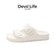 Devo Life's wo men and women's simultaneous sandals EVA slippers wear summer waterproof beach shoes 1618 white EVA 37