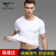 Septwolves short-sleeved T-shirt men's 95% cotton high-quality solid color vest comfortable bottoming shirt sports sweatshirt half-sleeved underwear round neck white single pack - pure cotton sweat-absorbent and breathable XL (175/100 recommended weight 130-150Jin [Jin equals 0.5 kg])