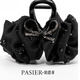 
Plasia Louise Hairpins for Women 2025 New High-end Paris Princess Clip Light Luxury Bow Dish Hair Shark Clip Headdress [Star Butterfly] Black 8cm Gift Box Pack