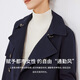 NAVIGARE Italian Sailing Women's Ferse's Commuting Mid-Longle Breaker Lapel Coat Coat 2331544503 Bleu L