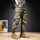 XCFEHT AMERICAN Retro Salopets pour hommes Pantalon de camouflage droit desserres pour hommes Pantalon décontracté pour l'automne et l'hiver Petits pieds pantalons harem 679 Gray 28