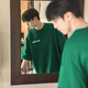Zhao Bayi American fashion brand pure cotton heavy short-sleeved T-shirt men's summer loose five-point half-sleeved men's versatile T-shirt top black L [100-120Jin [Jin equals 0.5 kg] wear]