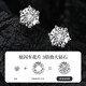 China Gold (CHINA GOLD) Six-prong Diamond Platinum Earrings for Women Platinum Earrings Earrings Girls Birthday Gifts for Girlfriends and Wife Wedding Anniversary Platinum Six-Prongs Earrings-Diamond Car Flowers