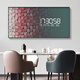 Peinture d'horloge, Luxury Luxury Square Metter Box Decoration Painting 2025 Nouveau Style Interrupteur Boîte Boîte horloge Murau d'horloge Vivre et salle à manger Couverture DQ4839 [Radar LED Type de haut en haut] 31 pouces 80 * 40cm [Peut couvrir 70 * 30]