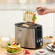 Tenfly Toaster Toaster Stainless Steel Multi-Slice Toaster Home Desktop Toaster Commercial Multi-Slice Bread Export to Domestic Sales One-Click Defrosting and Heating Includes Practical 3-piece Set