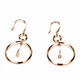 DL 1998 Fat Donglai same style 18k rose gold earrings 18K Russian purple gold smart earrings for women, fashionable and trendy, smart earrings pair