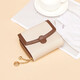 Cnoles women's wallet short real cowhide student mini fashion coffe clip bag for women's birthday gift for girlfriend