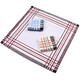 GLO-STORY men's and women's square towel, cotton couple's universal handkerchief, light color classic handkerchief 43cm*43cm WSP014078