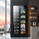 Odino Wine Cabinet Home Living Room Commercial Constant Temperature Red Wine Cabinet Double Temperature Double Door Integrated Home Living Room Commercial Air Cooled Large Capacity Cool Dry Goods Tea Medicine Preservation Refrigerator Anti-fog Door Wine Cabinet Display Hanging Cup + Ice Bar Style Thin Style