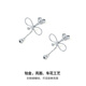 ZLF (ZLF) PT950 platinum earrings for women, platinum fashionable bow gold bead earrings 1.99g
