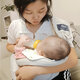 CUBY婴儿背带日本前抱式背抱娃神器抱抱托新生儿宝宝简易横抱背巾 灰色网面(夏季款)