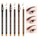 Eyebrow pencil with pencil sharpener, matte, waterproof, sweat-proof and non-smudge-proof, bagged eyeliner and beard tracing pen, pencil sharpener, eyebrow pencil - black 1 piece